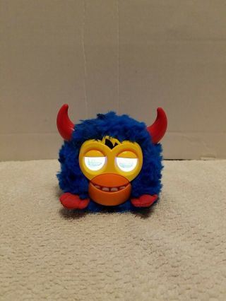 Furby Party Rocker - " Scoffby " (dark Blue With Red Horns) By Hasbro