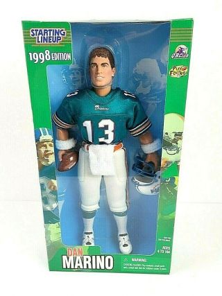 1998 Nfl Starting Lineup Dan Marino Miami Dolphins 12 Inch Poseable Figure