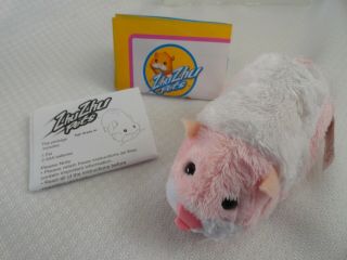 Zhu Zhu Pets Hamster Jilly Pink And White 2008 w/ box pre - owned 2