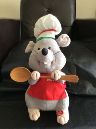 Cuddle Barn Chef Luigi Mouse Animated Plush Singing That 