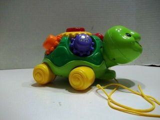 VTech Roll and Learn Turtle Electronic Interactive Pull Toy Gears Music Lights 2