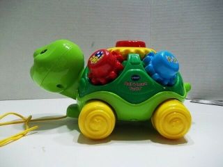 VTech Roll and Learn Turtle Electronic Interactive Pull Toy Gears Music Lights 3