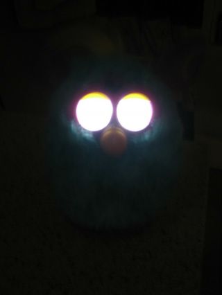 HASBRO FURBY 2012 Teal Blue Purple Ears Interactive Toy Lights & Sound 3