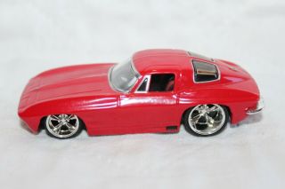 Jada Toys Dub City Bigtime Muscle Red 1963 Chevy Corvette Sting Ray 1/64 Diecast