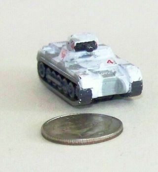 Very Small Micro Machine Plastic German Wwii Type Panzer I Tank Winter Camo
