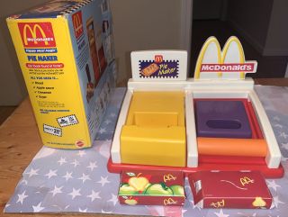 Vintage Mcdonalds Happy Meal Magic Pie Maker Playset W/org Box 1993 Mattel