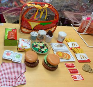 Mcdonald’s 36 Piece Play Food Set With Mcdonald’s Backpack
