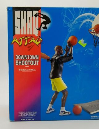 1993 Kenner Shaq Attaq Attack Downtown Shootout Shaquille O ' neal Game NIB 2