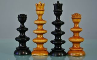 18 - 19th Rare German Hand Carved Chess Set Schach Spiel Échecs 6