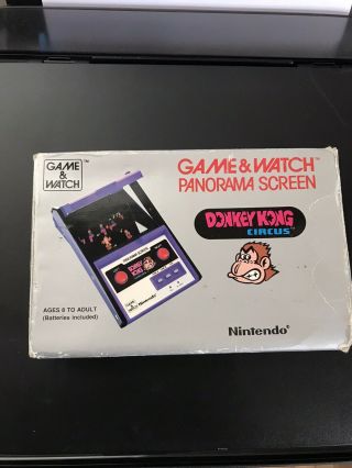 Donkey Kong Circus Game And Watch W/box And Instructional Booklet Made In Japan