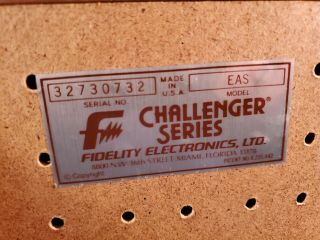 Vtg Computer Fidelity Electronics Elite A/S Chess Challenger Box Match Serial s 6