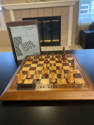 Vintage Fidelity Electronics Elite A/s Chess Challenger 1984 Wood Board Glasglow
