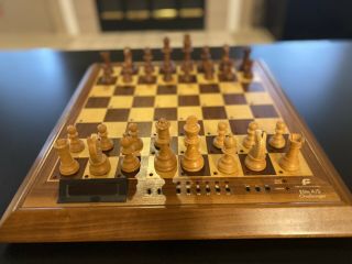 VINTAGE Fidelity Electronics Elite A/S Chess Challenger 1984 Wood Board Glasglow 2