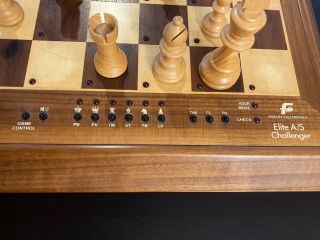 VINTAGE Fidelity Electronics Elite A/S Chess Challenger 1984 Wood Board Glasglow 4