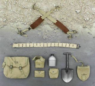 1/6 Scale Toy Wwii - 82nd Airborne Division - Belt W/harness & Pouch Set