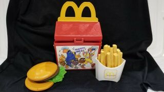 Vintage 1989 Mcdonalds Fisher Price Happy Meal Plastic Toy Box