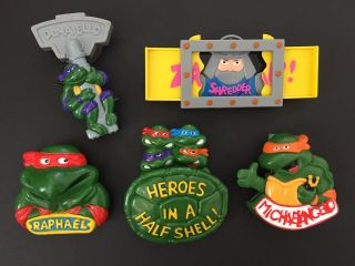 5 Vintage Burger King Restaurant Tmnt Teenage Mutant Ninja Turtles Toys 1989