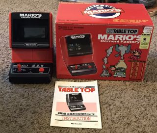 Vintage Mario’s Cement Factory Tabletop Arcade Game & Watch,  Boxed,