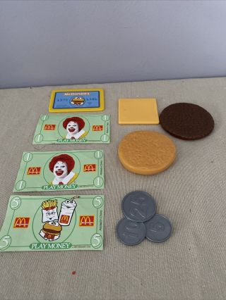 Mcdonalds Pretend Food Money For The Cash Register Toy Money Play Coins & Bills