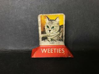 Cereal Toy Tin Plate Pictures 1957 - Tabby Cat
