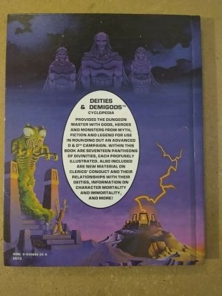 TSR AD&D Deities And Demigods 1st Edition 2nd Print 1980 2