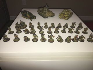 Bolt Action German Ww2 Waffen Ss Pro Painted Army 28mm With Vehicles