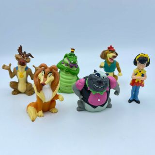 Vintage 1989 Wendy’s All Dogs Go To Heaven Figures Complete Set Kids Meal Toys