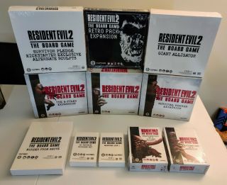 Resident Evil 2 Board Game Kickstarter Exclusive Bundle Incl.  Retro Pack