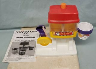 Mcdonalds Happy Meal Magic - Drink Fountain,  Accessories &instruct,  1993 Mattel