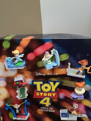 2019 MCDONALD ' S ' TOY STORY 4 ' COMPLETE SET OF 10 HAPPY MEAL TOYS RV SET DISPLAY 2