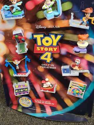 2019 MCDONALD ' S ' TOY STORY 4 ' COMPLETE SET OF 10 HAPPY MEAL TOYS RV SET DISPLAY 3