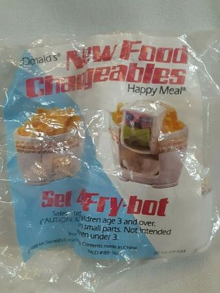 Vtg Mcdonalds Happy Meal Toys Changeables Set B 1988 4b Fry - Bot