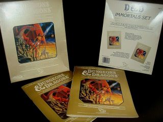 Vtg 1986 Tsr D & Dragons Set 5 Immortals Rules W/box 1017 Dm S Players Guide Nr