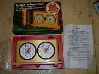 Vintage Jerger " Olympia " Chess Clock & Instructions