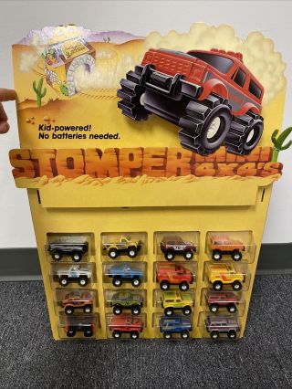 Mcdonald’s Stomper Mini 4x4s Happy Meal Toy Display Battery Operated Vintage