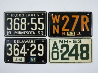 (49) 1953 - 1954 General Mills Wheaties Metal License Plates 3