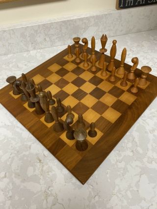 Anri Universum Chess Set With Board,  1960s,  Made In Italy