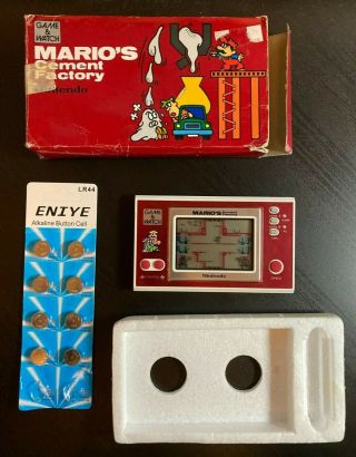 Nintendo Mario’s Cement Factory Game & Watch From Owner,  Batteries
