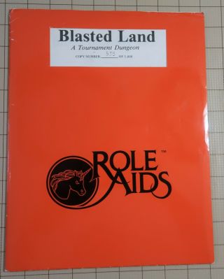 Role Aids Blasted Land Tournament Adventure By Mayfair Games