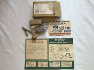 General Mills: “midget Monitor Radio” Premium W/paper/mailer/ad Insert C.  1954