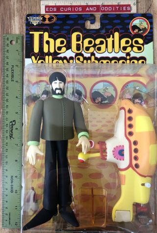 The Beatles George Harrison With Yellow Submarine Mcfarlane Toys 1999 8 Inch Moc