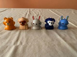 Micropets Burger King 2003 Tomy 5 Figures 2 Rabbits,  2 Dogs,  & Bear