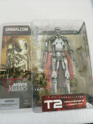 Mcfarlane Toys Movie Maniacs 5 Terminator T - 2 T - 800 Endoskeleton Action Figure
