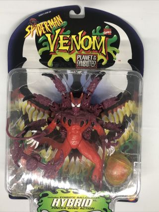 Vtg 1996 Marvel Spiderman Venom Planet Of The Symbiotes Hybrid Action Figure