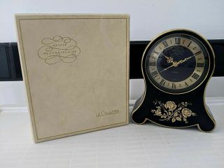 Le Coultre Petite Neuchateloise Musical Swiss Alarm Clock W Orig Box $185