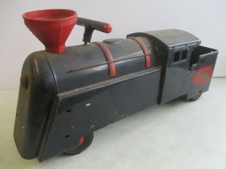 Vintage Walk And Ride Toy Train Marx Pioneer Express Ride - On Pressed Steel