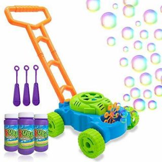 Lydaz Bubble Mower For Toddlers Kids Bubble Blower Machine Lawn Games Outdoor.