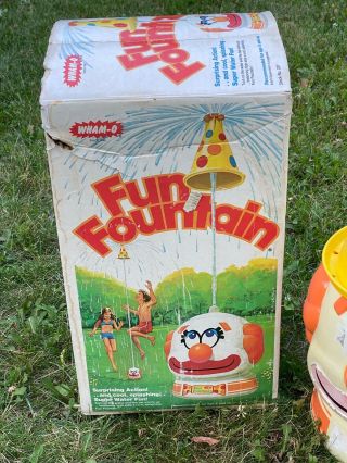 Vintage Wham - O Fun Fountain Clown 1978 Water Sprinkler Summer Yard Toy 2