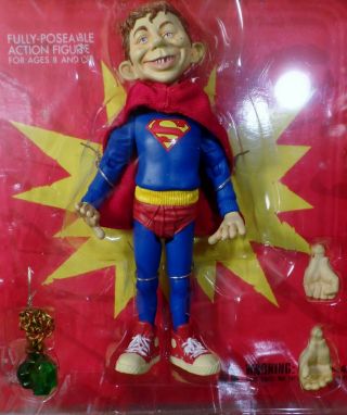 2001 DC Direct Mad ' s Alfred E.  Neuman - SUPERMAN Figure JL 
