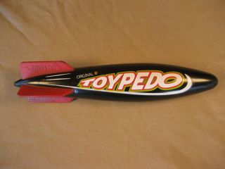 Toypedo Swimways Underwater Gliding Toy 10 Inches Long Black With Red Fins